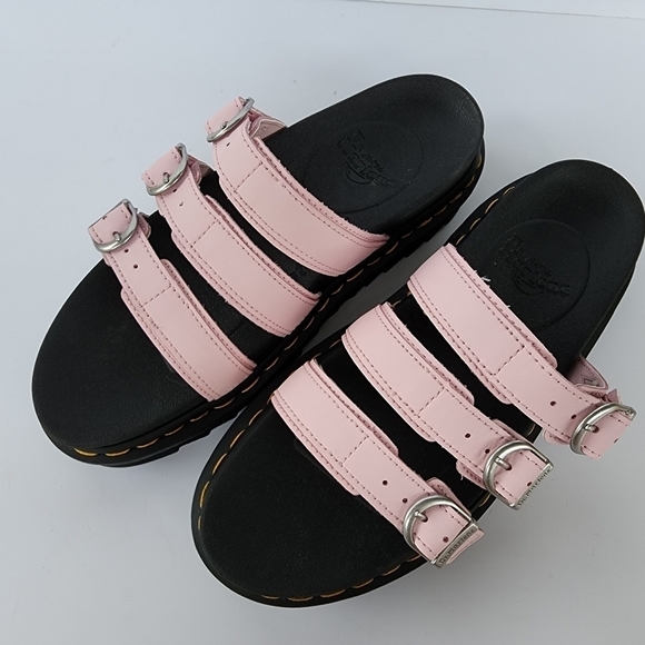 NWOT Dr. Martens Blaire Slide Platform Sandal Chalk Pink - Picture 8 of 12